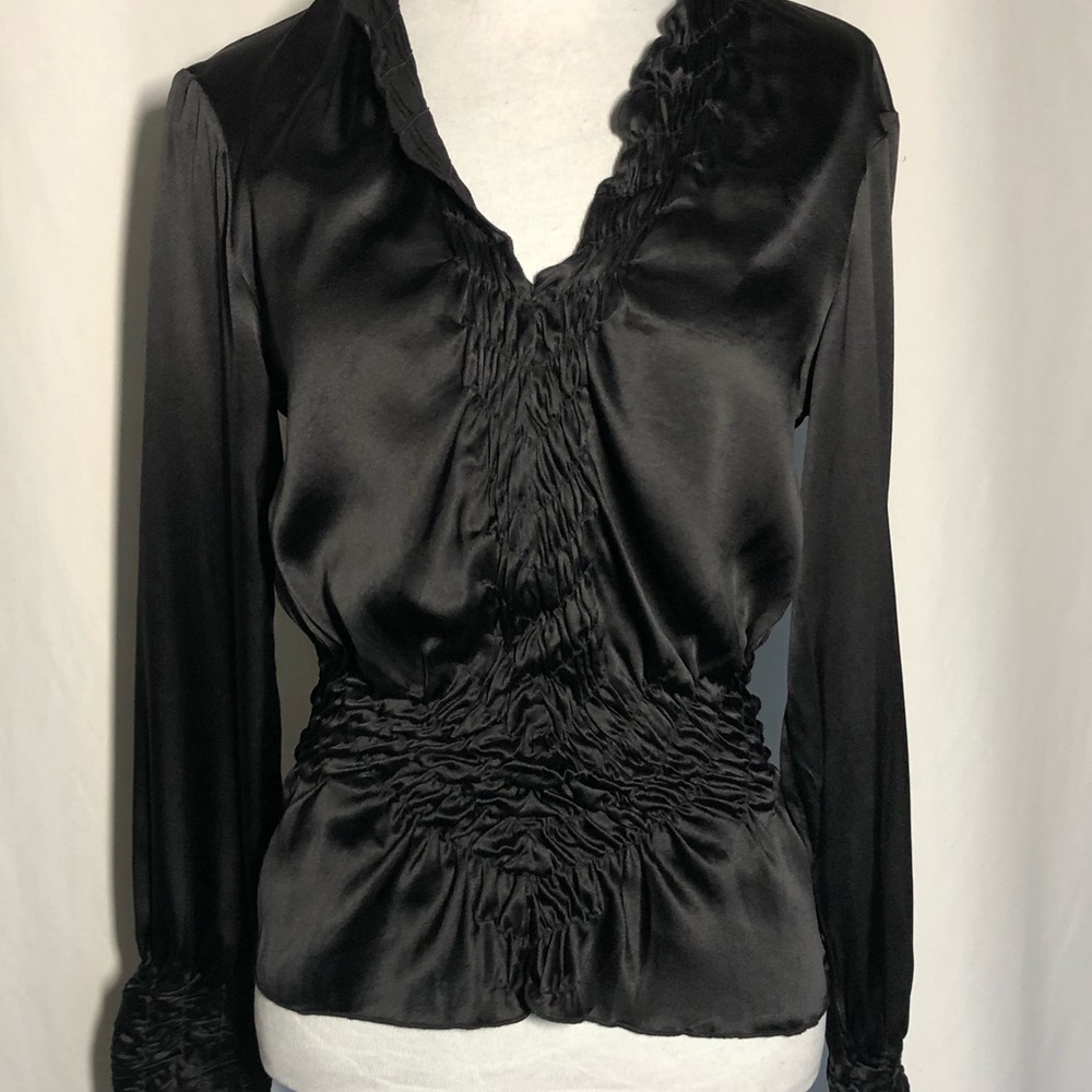 View Silk Ruffled Top - Picture 2 of 11